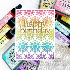 Tim Holtz Fossilized Amber Distress Spritz Tdu86314 -Simon Says Stamp DistressSpritz HappyBirthday overDistressOxide Caly b917f897 71c9 4ade 8669 fcc9cf1ffb82