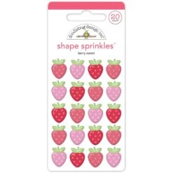 Doodlebug Berry Sweet Shape Sprinkles 8859