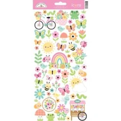 Doodlebug Butterfly Kisses Icons Stickers 8806