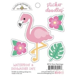 Doodlebug Flora Flamingo Sticker Doodles 8914