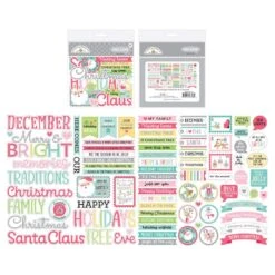 Doodlebug Tinsel Time Chit Chat Ephemera Die Cut Shapes 8748