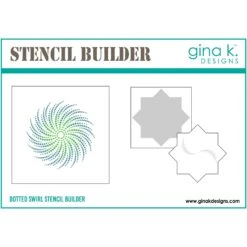Gina K Designs Dotted Swirl Stencil Builder Gkdst75