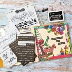 Ranger Dylusions Creative Dyary Glue Sticks Dyan Reaveley 3 Pack Dye58601 -Simon Says Stamp Dylusions I Want To Go Home Journal Page by Denise Lush beautyimage 3221a6d2 bba0 40f7 bd23 a998346a084b