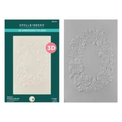 Spellbinders Nature's Botanical Wreath 3D Embossing Folder E3d-094*