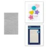 Spellbinders Plaster 3D Embossing Folder E3d-103 -Simon Says Stamp E3D 103 Birthday Bash Simon Hurley plaster Combo