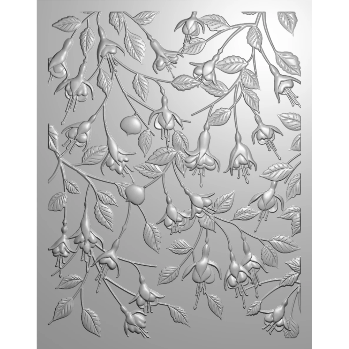 Memory Box Fuchsia Cascade 3D Embossing Folder Ef1046 3 Memory Box Fuchsia Cascade 3D Embossing Folder Ef1046