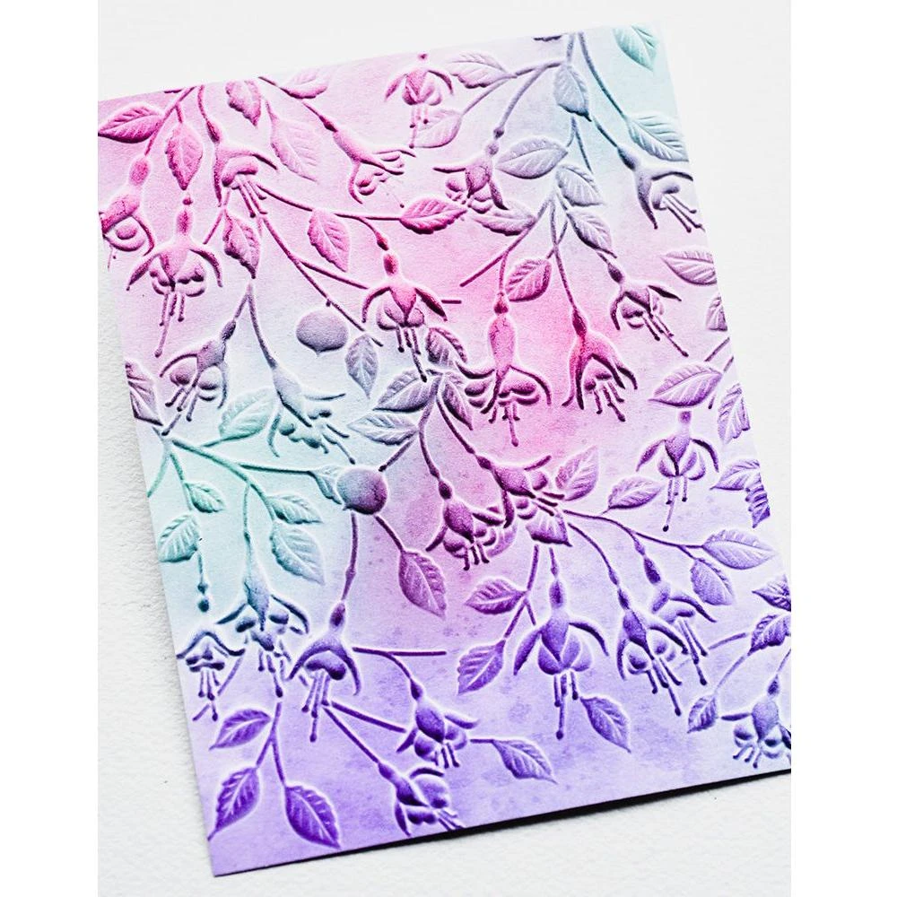 Memory Box Fuchsia Cascade 3D Embossing Folder Ef1046 5 Memory Box Fuchsia Cascade 3D Embossing Folder Ef1046 - Image 3