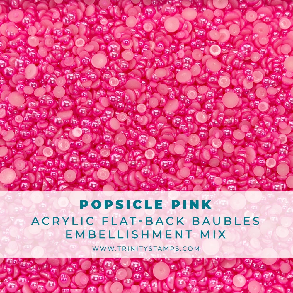 Trinity Stamps Popsicle Pink Baubles Embellishment Mix Emb-0094* 3 Trinity Stamps Popsicle Pink Baubles Embellishment Mix Emb-0094*