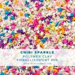 Trinity Stamps Chibi Sparkle Clay Embellishment Mix Emb-0101*