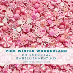 Trinity Stamps Pink Winter Wonderland Shaker Embellishment Mix Emb-0102