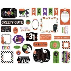 Echo Park Ghosts And Goblins Ephemera Gg451024 6 Echo Park Ghosts And Goblins Ephemera Gg451024 -Simon Says Stamp Echo Park Ghosts And Goblins Ephemera gg451024 Halloween Sentiments