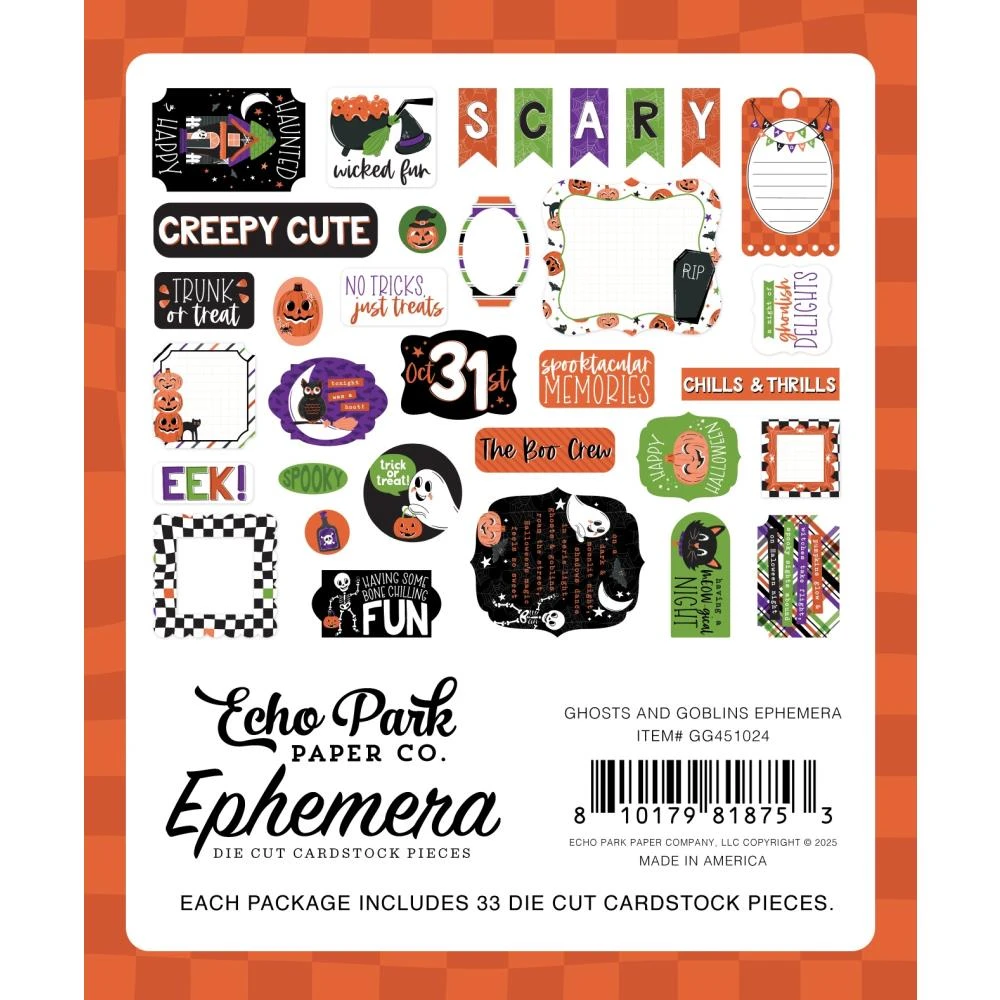 Echo Park Ghosts And Goblins Ephemera Gg451024 5 Echo Park Ghosts And Goblins Ephemera Gg451024 - Image 3