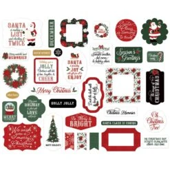 Echo Park Santa Claus Ephemera Sc457024 7 Echo Park Santa Claus Ephemera Sc457024 -Simon Says Stamp Echo Park Santa Claus Ephemera sc457024 Christmas Sentiments