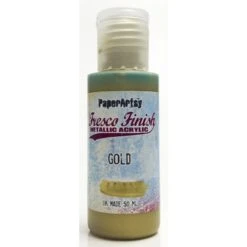 Paper Artsy Fresco Finish OLD GOLD Metallic Acrylic Paint 1.69oz FF20