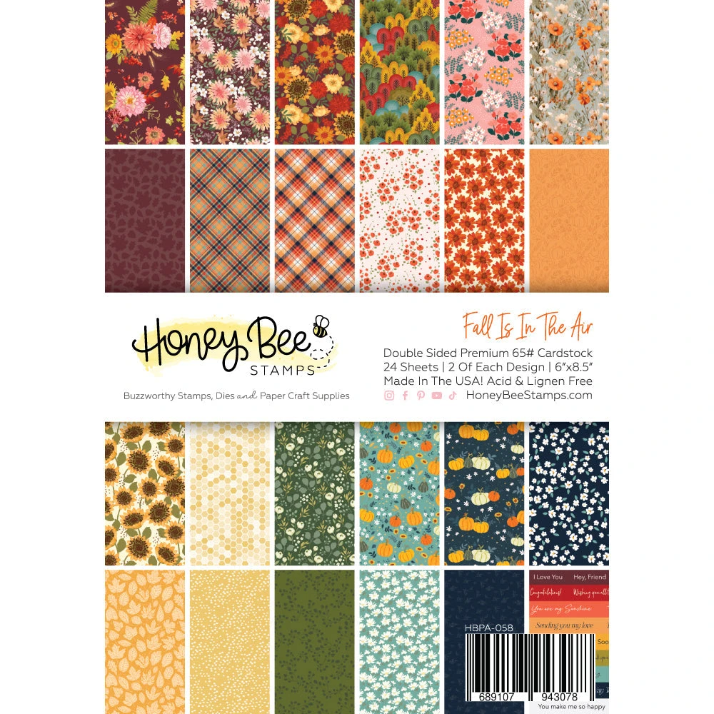 Honey Bee Fall Is In The Air 6 X 8.5 Paper Pad Hbpa-058 3 Honey Bee Fall Is In The Air 6 X 8.5 Paper Pad Hbpa-058