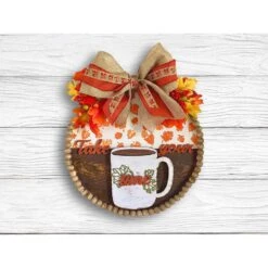 Stamperia Whispering Woods Crafty Shapes Cup Klsm66 -Simon Says Stamp FallDoorHanger