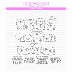 Clearly Besotted Funny Friends Clear Stamps