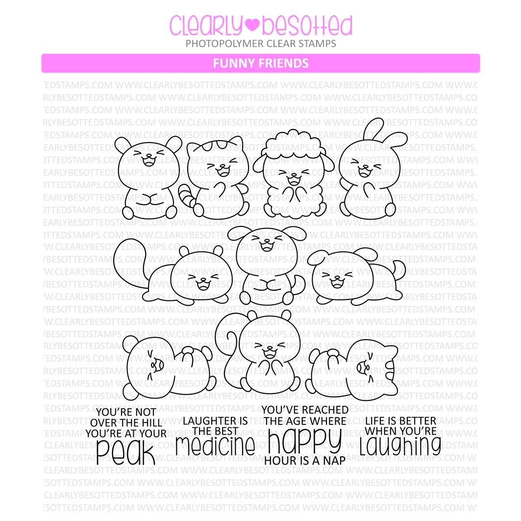 Clearly Besotted Funny Friends Clear Stamps 3 Clearly Besotted Funny Friends Clear Stamps