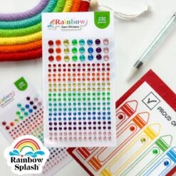 Rainbow Splash Gem Stickers Rsg1 -Simon Says Stamp Gems