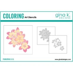 Gina K Designs Frangipani Layering Stencils Gkdst106