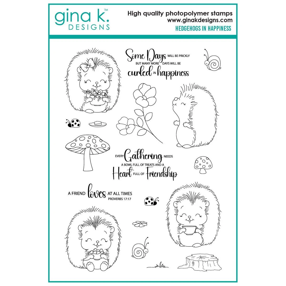 Gina K Designs Hedgehogs In Happiness Stamps Dg13 3 Gina K Designs Hedgehogs In Happiness Stamps Dg13