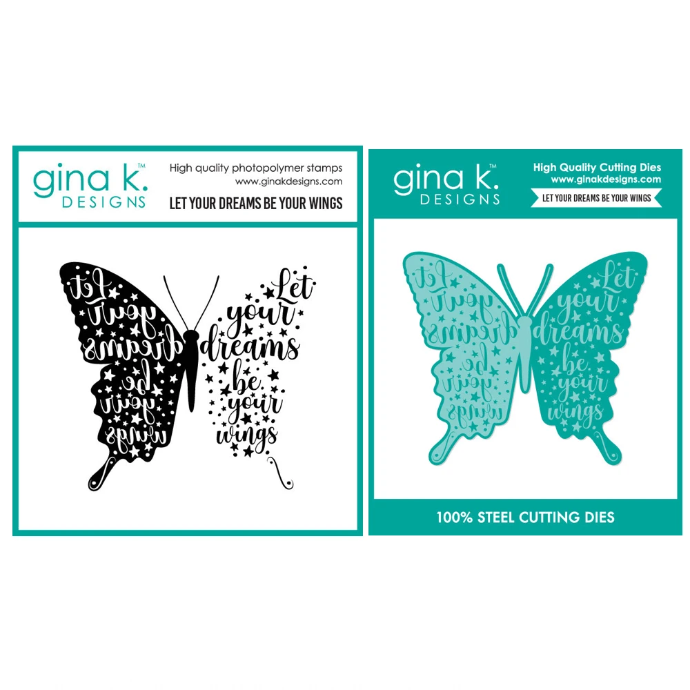 Gina K Designs Let Your Dreams Be Your Wings Stamp And Die