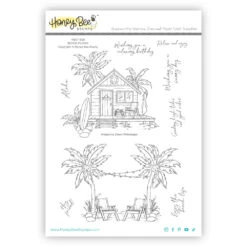 Honey Bee Beach Please Stamp And Die Bundle 9 Honey Bee Beach Please Stamp And Die Bundle -Simon Says Stamp HBST 605 Beach Please 6x8 Stamp Set