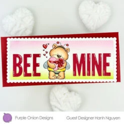 Purple Onion Designs Love, Brownie Bear Unmounted Cling Stamp Pod5012 -Simon Says Stamp Hanh Nguyen Love Brownie Bear 09790.1705212640