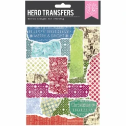 Hero Arts Festive Paper Collage Hero Rub-on Transfers Rt135*