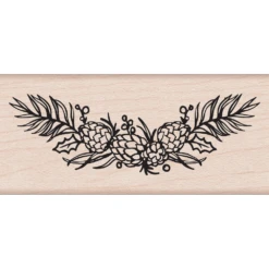 Hero Arts Festoon Of Pine Mounted Rubber Stamp G6505*