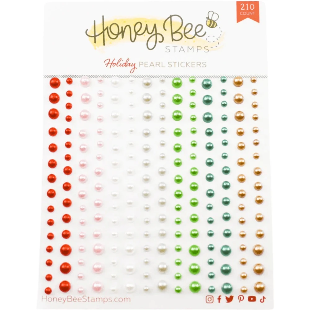 Honey Bee Holiday Pearl Stickers Hbgs-prl07 3 Honey Bee Holiday Pearl Stickers Hbgs-prl07