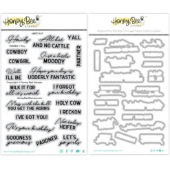 Honey Bee Howdy Y'all Clear Stamps And Dies Bundle