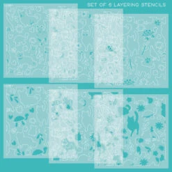 Honey Bee Pet Friends Layering Stencils Hbsl-164