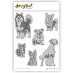 Honey Bee Tail Waggers Stamps And Dies Bundle -Simon Says Stamp Honey Bee Tail Waggers Stamps And Dies Bundle Cling Set