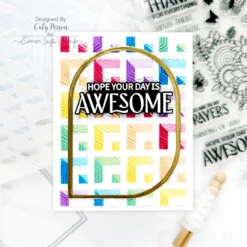 Simon Says Stamp Embossing Folder Hopping Hexagons Sf472 You Are My Favorite -Simon Says Stamp Hopping Hexagons folder CP