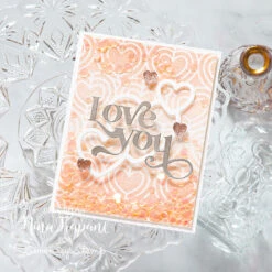 Trinity Stamps Sunset Peach Confetti Embellishment Bag Tsb-402* -Simon Says Stamp Inspired by Pantones Color of the Year Nina Marie Trapani 1