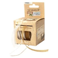 Studio Light Brown Organza Ribbon & Hemp Cord Jma-vc-rib04