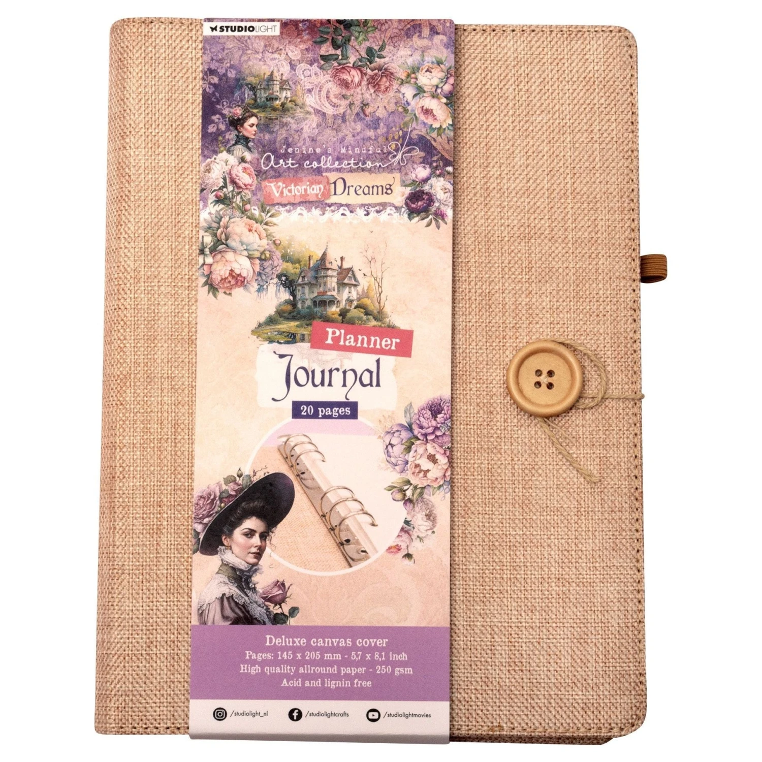 Studio Light Deluxe Canvas Planner Journal Jma-vd-jour11* 3 Studio Light Deluxe Canvas Planner Journal Jma-vd-jour11*