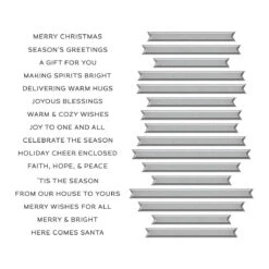 Spellbinders Merry And Bright Sentiment Strips Press Plate And Die Set Bp-049