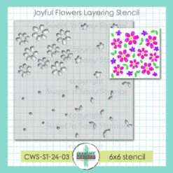 Creative Worship Joyful Flowers 6 X 6 Stencil Cws-st-24-03*