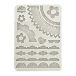 Stamperia Create Happiness Secret Diary Lace Borders Silicone Mold A5 Kacma516*