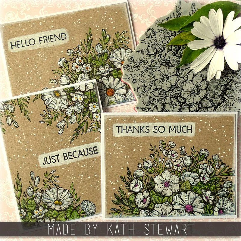 Tim Holtz Cling Rubber Stamps Floristry With Acrylic Grid Block Cms485 6 Tim Holtz Cling Rubber Stamps Floristry With Acrylic Grid Block Cms485 - Image 4