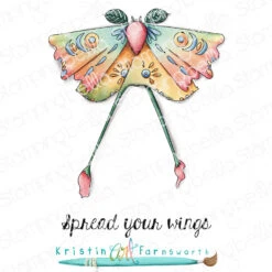 Stamping Bella Lunar Petal Moth Cling Stamps Kf1410