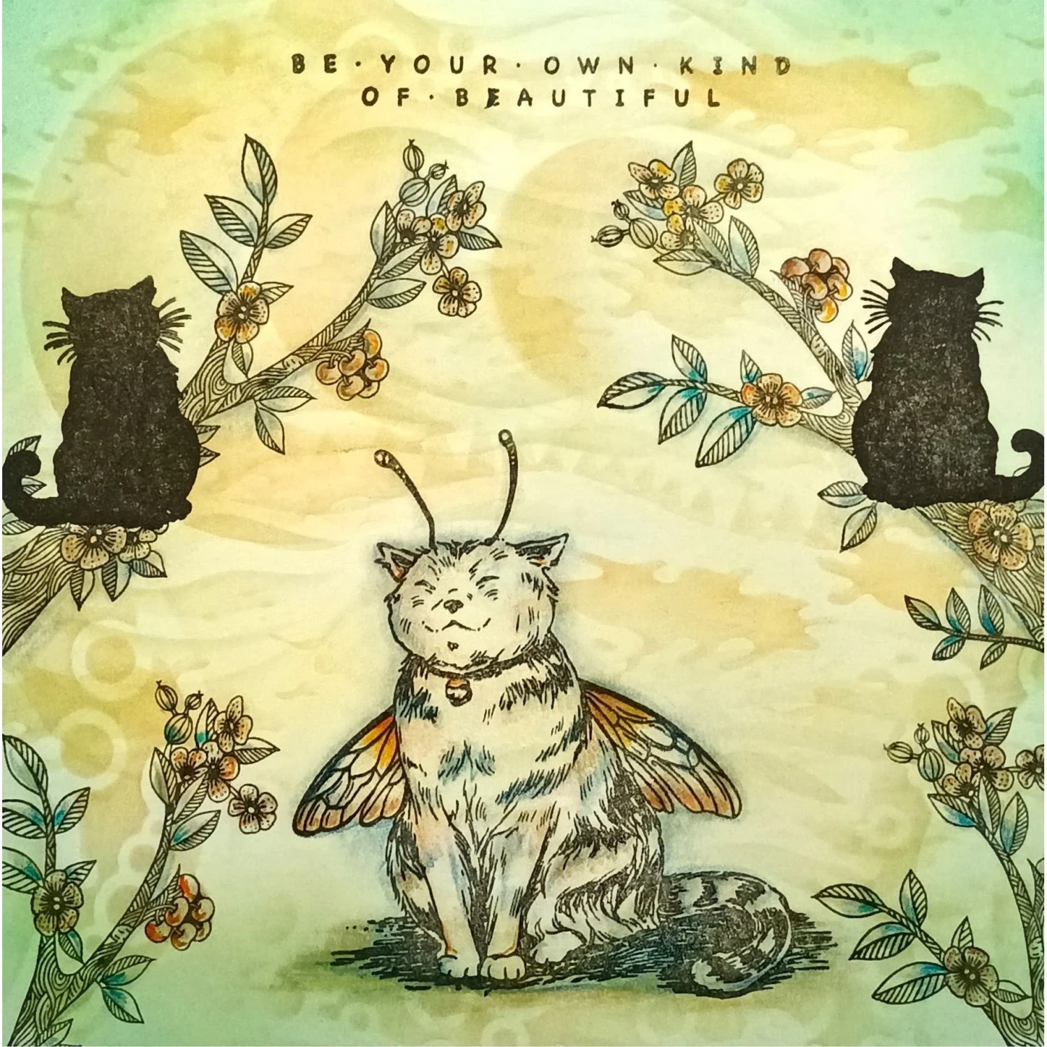 Katkin Krafts Bumblebee Cat Clear Stamps Kk0042* 4 Katkin Krafts Bumblebee Cat Clear Stamps Kk0042* - Image 2