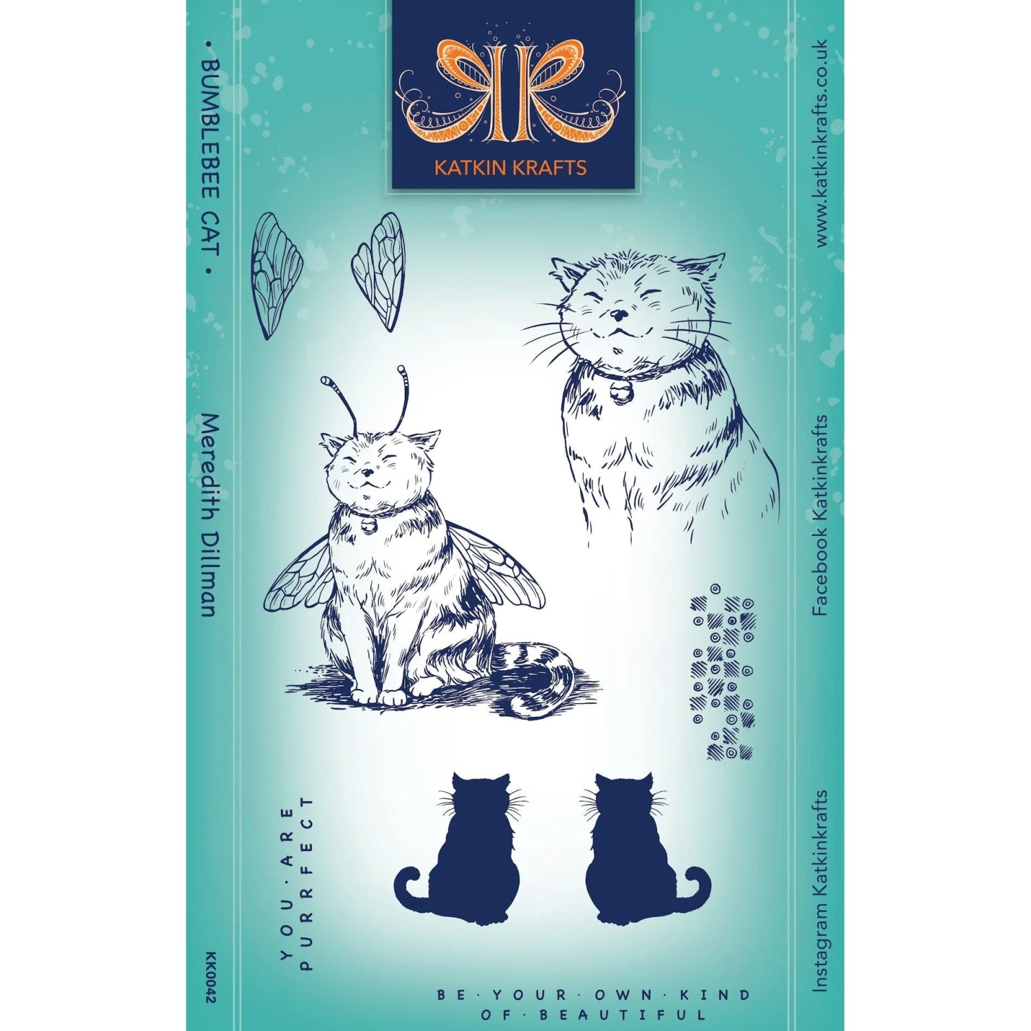 Katkin Krafts Bumblebee Cat Clear Stamps Kk0042* 3 Katkin Krafts Bumblebee Cat Clear Stamps Kk0042*