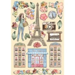 Stamperia Create Happiness Oh La La Colored Wooden Shapes Klsp138*