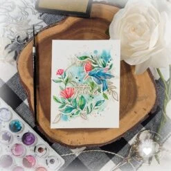 Pinkfresh Studio Garden Tapestry Press Plate 238624* -Simon Says Stamp Kelly Taylor Pinkfresh Studios Pure Joy Garden Tapestry Watercolor Styles Heat Embossing Magical Background 3be0b386 9440 4a7d 8f2d 2182fc086d7b