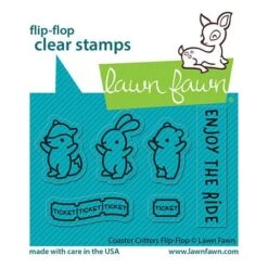Lawn Fawn Coaster Critters Flip-Flop Clear Stamps Lf3075