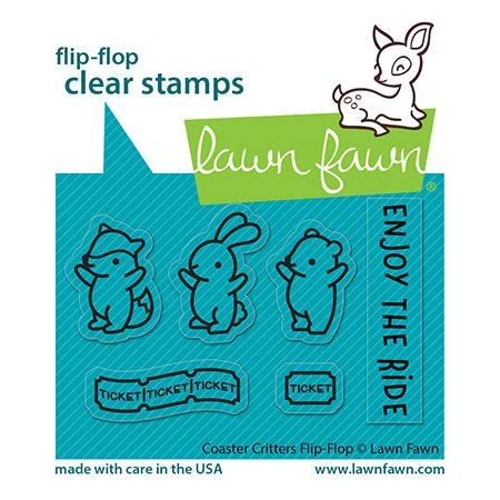 Lawn Fawn Coaster Critters Flip-Flop Clear Stamps Lf3075 3 Lawn Fawn Coaster Critters Flip-Flop Clear Stamps Lf3075