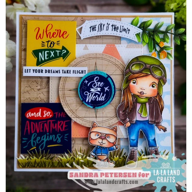 La-La Land Crafts Aviator Marci Cling Stamp 5560* 4 La-La Land Crafts Aviator Marci Cling Stamp 5560* - Image 2